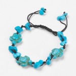 Howlite Blue Chip & Turtle Thread Bracelet